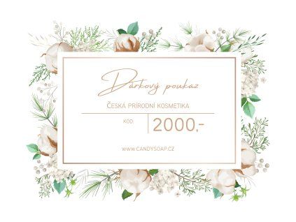 Dárkový kupon na 2 000,- elektronický